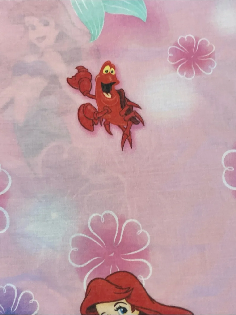 Disney Princess The Little Mermaid Special Edition flat Twin Sheet Pink